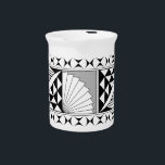 Southwest Sunrise in Gray Beverage Pitcher<br><div class="desc">This evocative artwork encapsulates the spirit of Pueblo culture in the American Southwest. Echoing centuries of history, it tells a story of Native communities deeply connected to their ancestral lands, who graciously share their vibrant heritage and artistic traditions with all who encounter them. The design itself is a symbolic reflection...</div>
