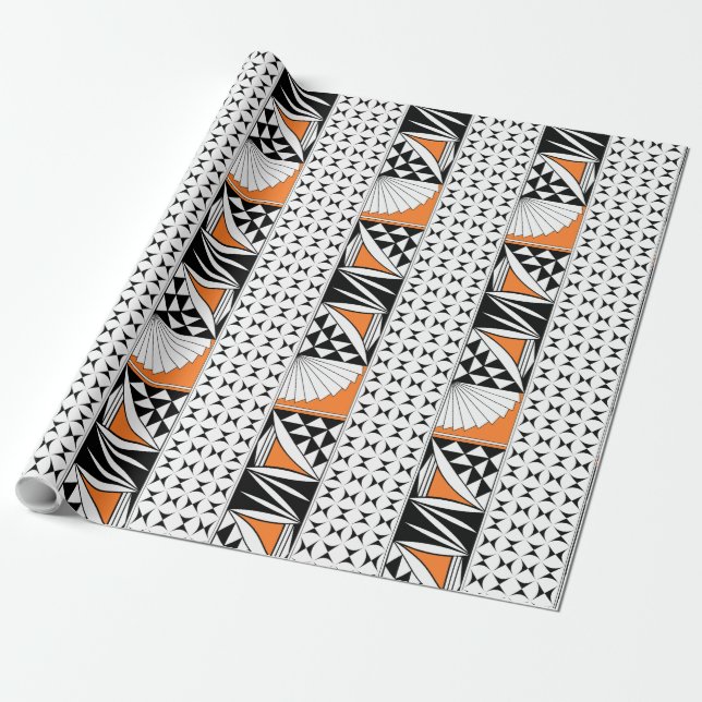 Southwest Sunrise in Orange Gift Wrap (Unrolled)