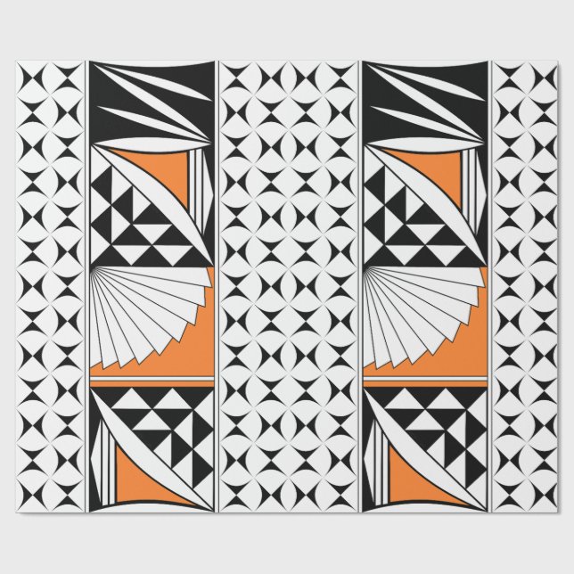 Southwest Sunrise in Orange Wrapping Paper (Flat)