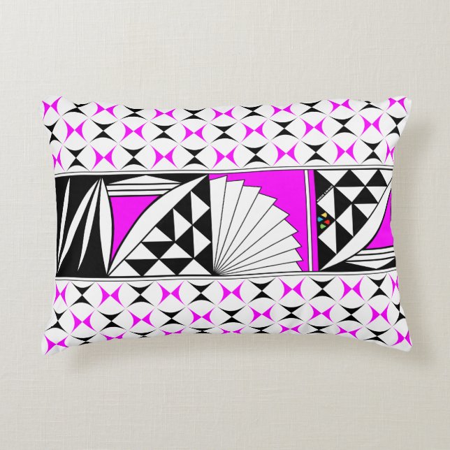 Southwest Sunrise in Pink Accent Pillow (Front)