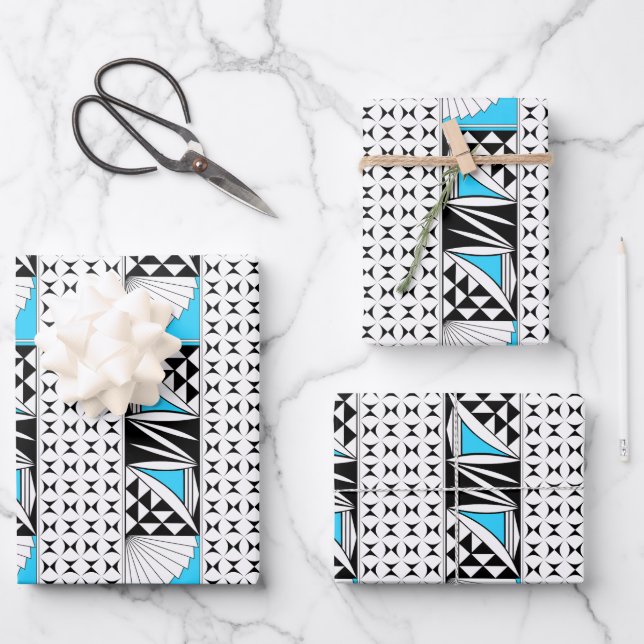 Southwest Sunrise in Turquoise Wrapping Paper Sheets (Front)