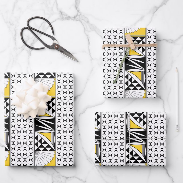 Southwest Sunrise in Yellow Wrapping Paper Sheets (Front)