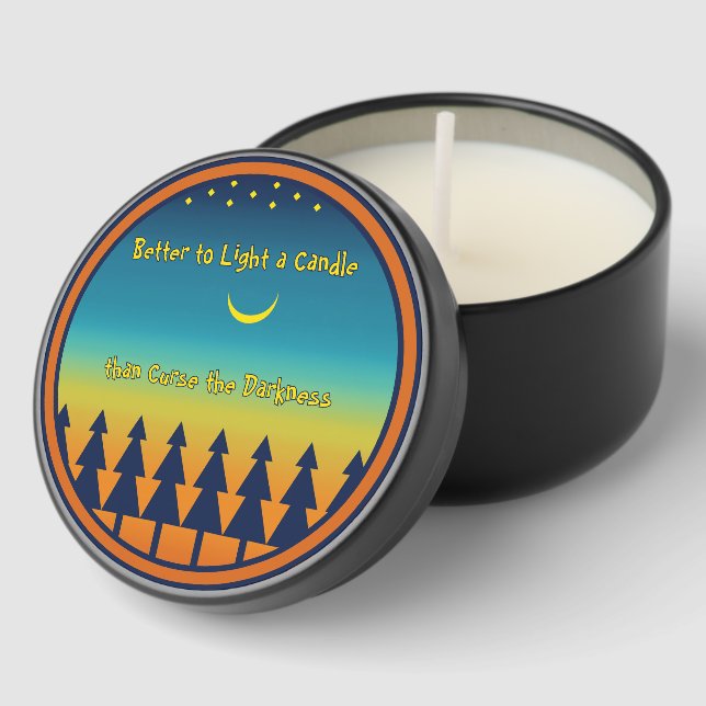 Southwest Sunset and Moon Personalized Mini Candle Favors (Corner)