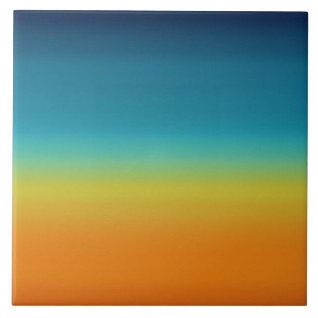 Southwest Sunset Colors Ceramic Tile (Front)