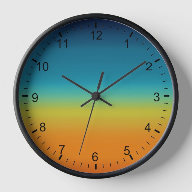 Southwest Sunset Colors Framed Clock (Front)