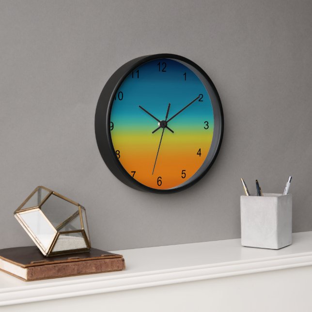 Southwest Sunset Colors Framed  Clock (Office)