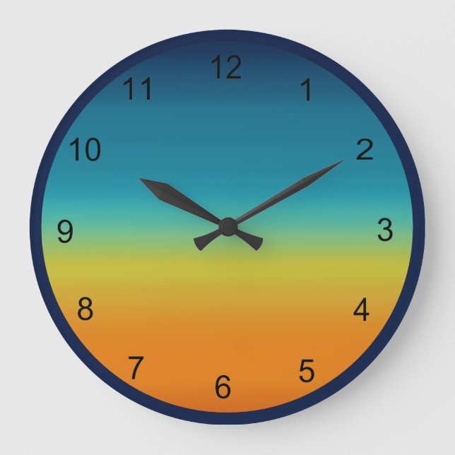 Southwest Sunset Colors Large Clock (Front)