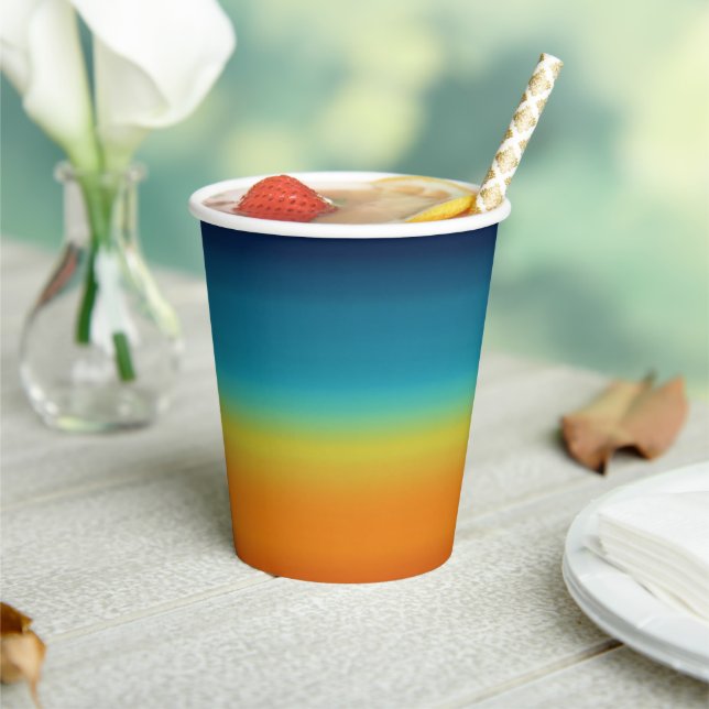 Southwest Sunset Colors Paper Cups (Insitu)