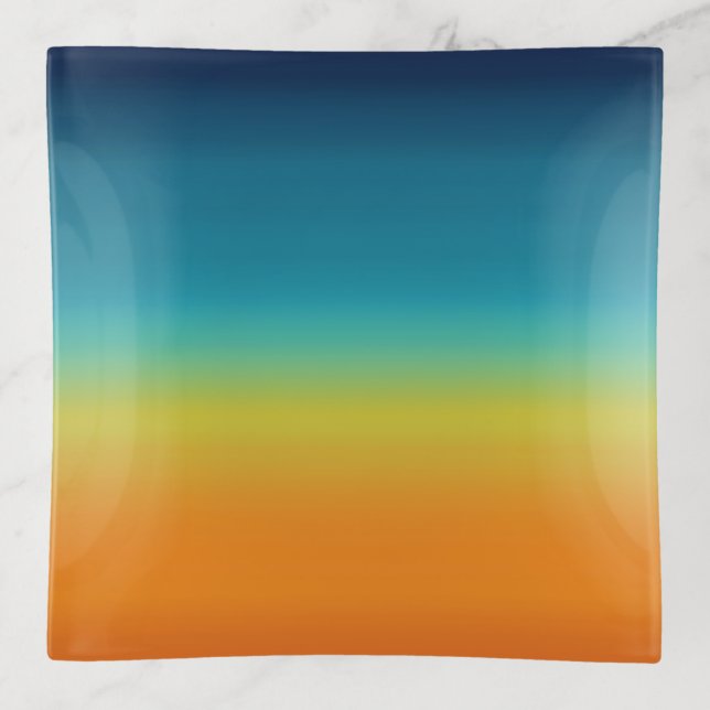 Southwest Sunset Colors Trinket Tray (Front)