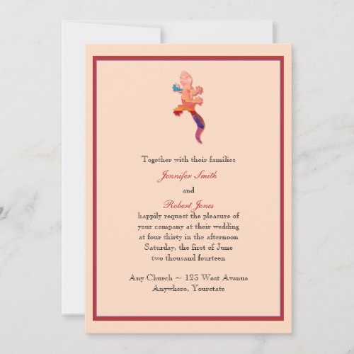 Southwest Sunset Lizard Invitation