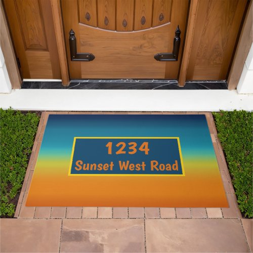 Southwest Sunset Personalized Doormat