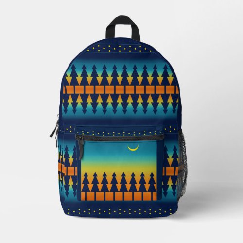 Southwest Sunset Pines and Moon Blanket Style  Printed Backpack