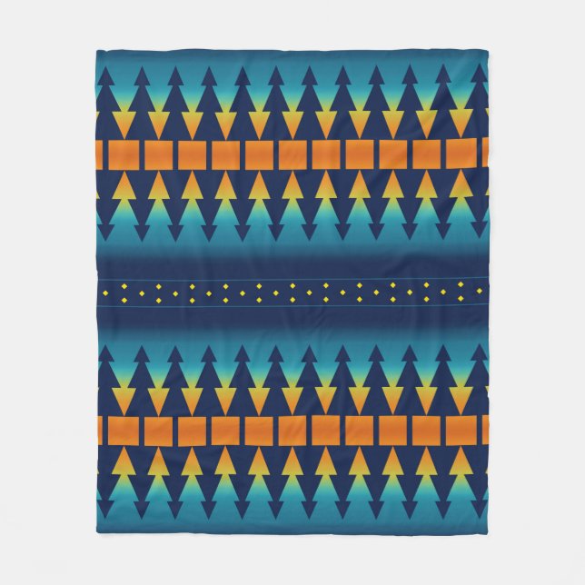 Southwest Sunset Pines Fleece Blanket (Front)