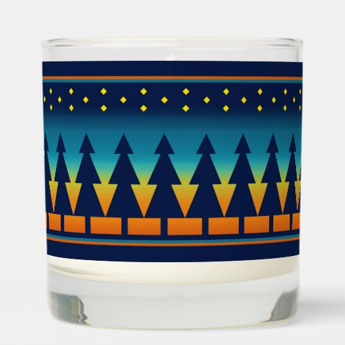 Southwest Sunset Pines Geometric Pattern Scented Candle