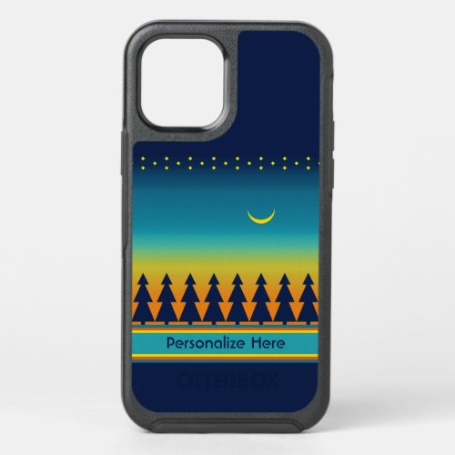 Southwest Sunset Pines Moon Personalized OtterBox Symmetry iPhone 12 Case