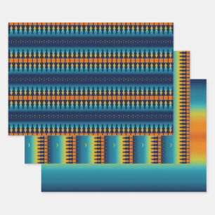 Southwest Sunset Pines Moon Wrapping Paper Sheets