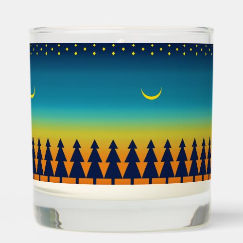Southwest Sunset Pines with Moon and Stars Scented Candle