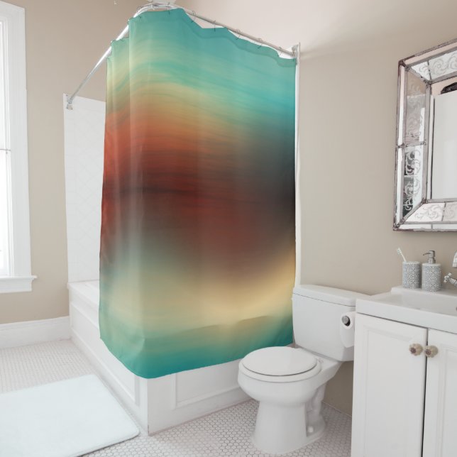 Southwest Sunset Shower Curtain (In Situ)