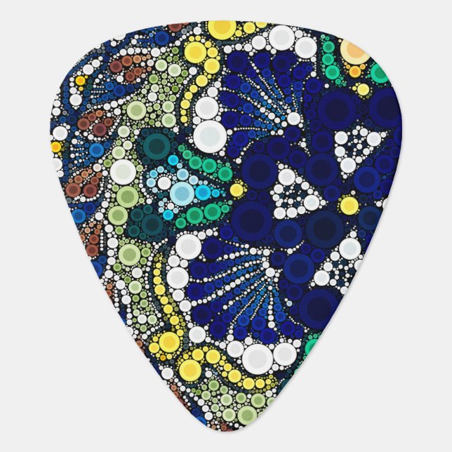 southwest talavera pottery photo art guitar pick (Front)
