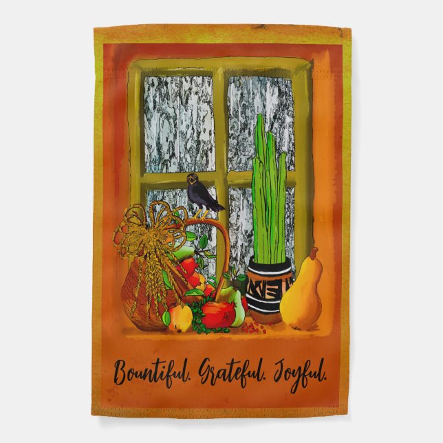 Southwest Thanksgiving Waterproof Garden Flag (Front)