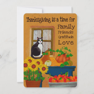 Southwest Thanksgiving with Cat Flat Holiday Card