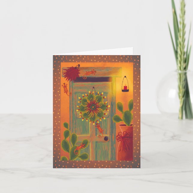 Southwest Theme Personalized  Holiday Card (Front)