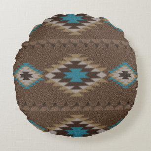 Southwest Tranquility Cotton Round Throw Pillow