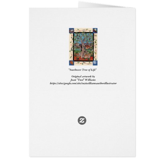 "Southwest Tree of Life", Four Seasons, Art Notes (Back)