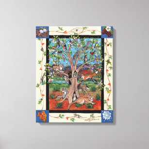"Southwest Tree of Life" Four Seasons Canvas Print
