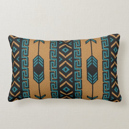 Southwest Tribal Aztec Pattern Lumbar Pillow | Zazzle.com