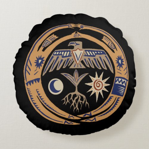 Southwest Tribal Rain Dance Throw Pillow