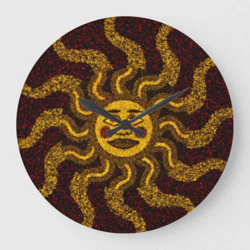 Southwest Tribal Sun Face Wall Clock