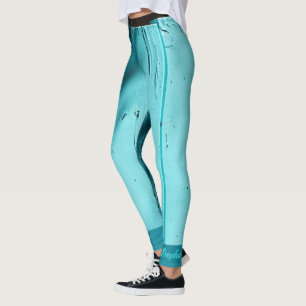 Southwest Turquoise Door Leggings, with Name Leggings
