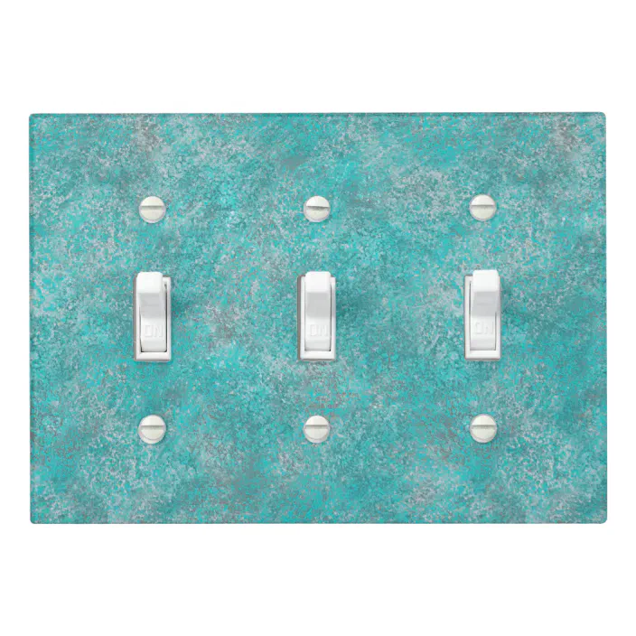 3dRose lsp_27987_6 Turquoise Live Laugh Love Abstract Outlet Cover Multi-Color 
