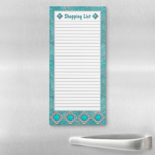 Southwest Turquoise Personalized Magnetic Notepad