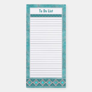 Southwest Turquoise Stone Custom Magnetic Notepad