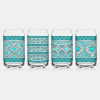 Southwest Turquoise Stones Geometric Assorted Set