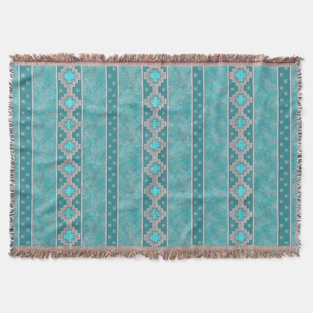 Southwest Turquoise Throw Blanket Zazzle