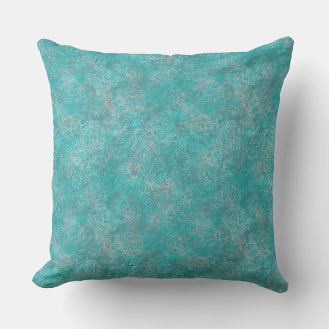 Southwest Turquoise Throw Pillow (Front)