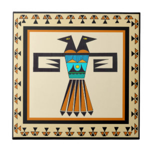 Southwest Two-Headed Bird Tile