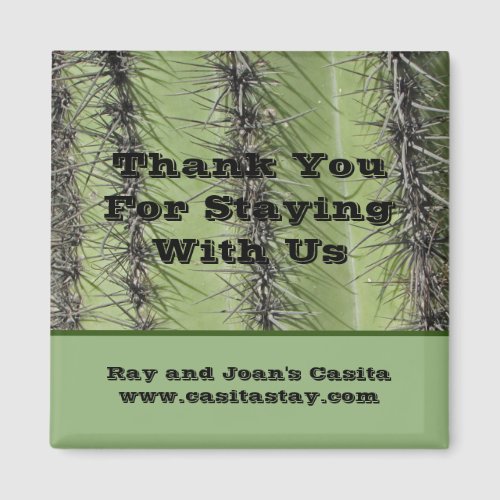 Southwest Vacation House Guest Cactus Thank You Magnet