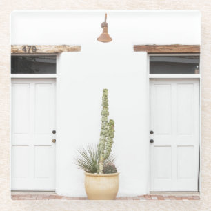 Southwest White Entry Glass Coaster