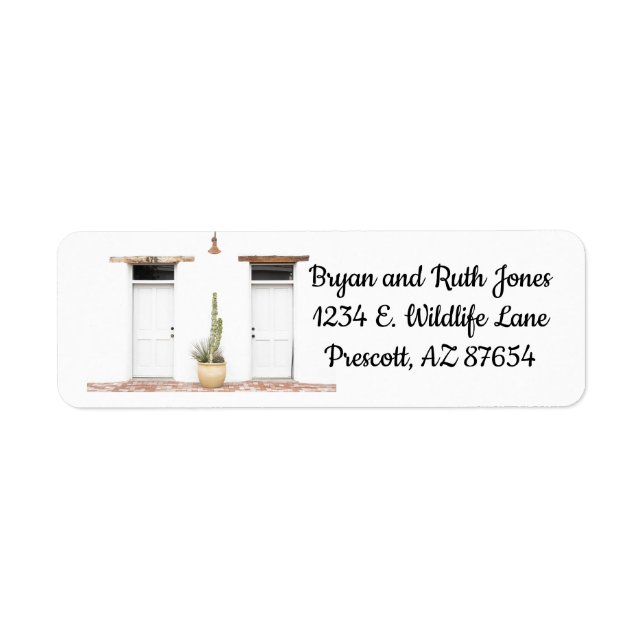 Southwest White Entry Label (Front)