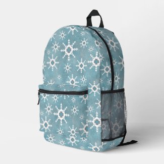 Southwest Winter Blue & White Geometric Snowflake 