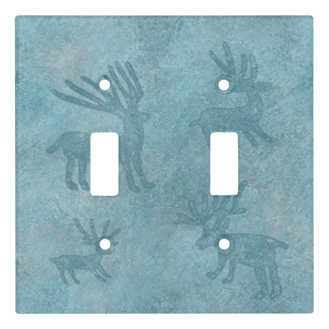 Southwest Winter Deer Light Switch Cover (Front)