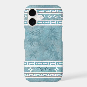 Southwest Winter Deer Snow Geometric Personalized iPhone 17 Case