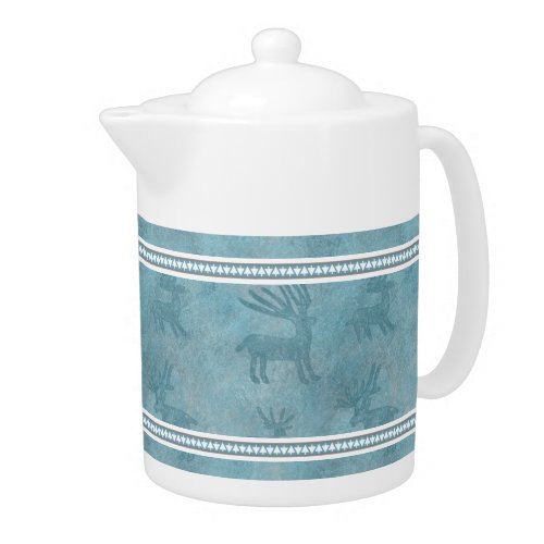Southwest Winter Deer Teapot