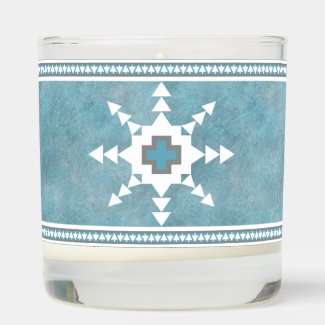Southwest Winter Pines and Geometric Snowflakes