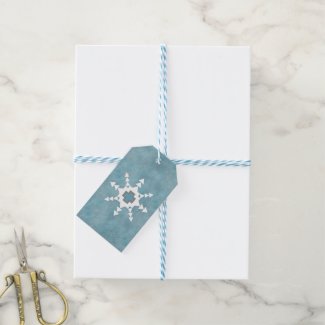 Southwest Winter Snowflake Blue and White