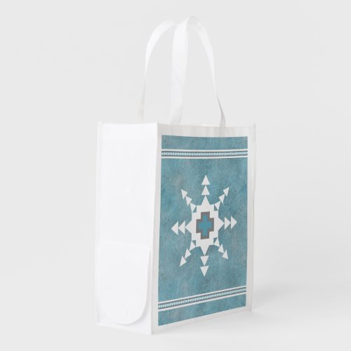 Southwest Winter Snowflake Grocery Bag